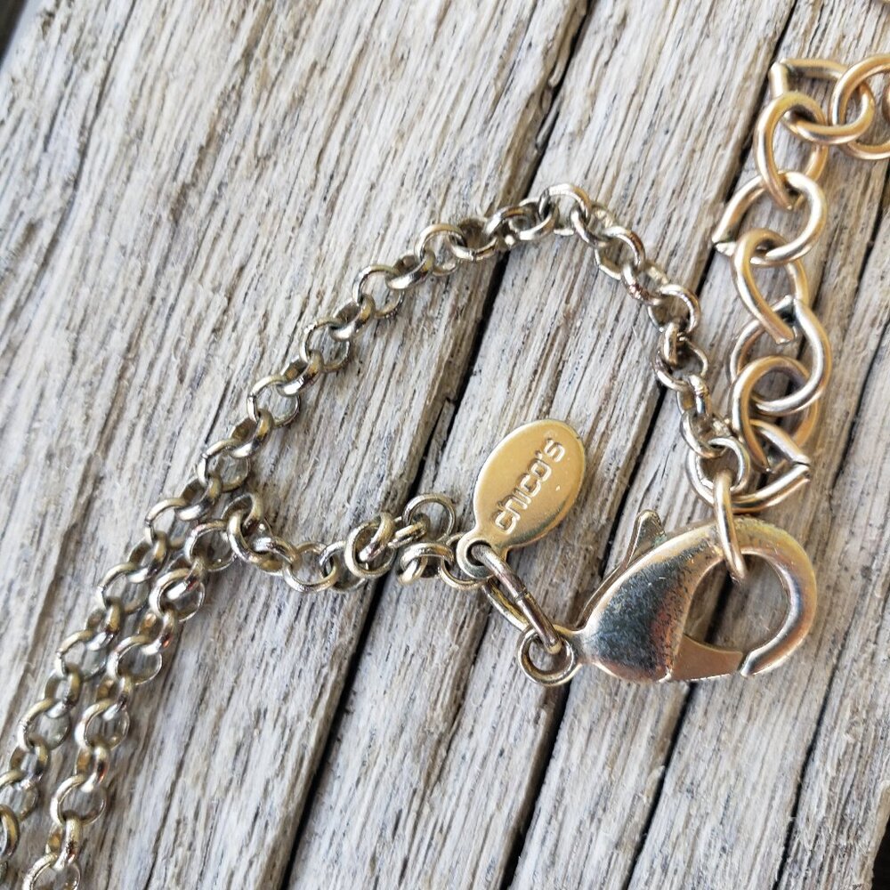 Chico's Art Deco Style Long Necklace. - Picture 3 of 6